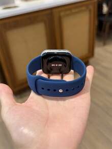 适用于华为 Watch Fit3、Fit4、Fit4 Pro 系列的硅胶表带，男女通用 - 午夜藍 - 查看 5