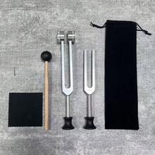 Professional Tuning Fork Set For Ear Candling - 128Hz, 512Hz, 432Hz, 256Hz 2-Piece Combination Set, Body-Weighted Forks For Yoga And Meditation - Frequency Devices - Silver - View 5