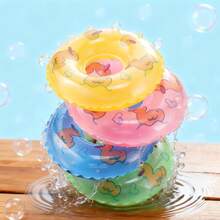 6pcs Inflatable Mini Swimming Rings, Pet Bath Toys, Duck Pattern Floating Rings For Pet Bathing, Indoor Aquarium Decoration, Suitable For Small Pets, Turtles, Bath Toys, Aquarium Decor - A - View 6