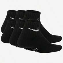 Nike 6 Pack Cushioned Quarter Socks Boys' Grade School SX6912-010 - Pure Black - View 2