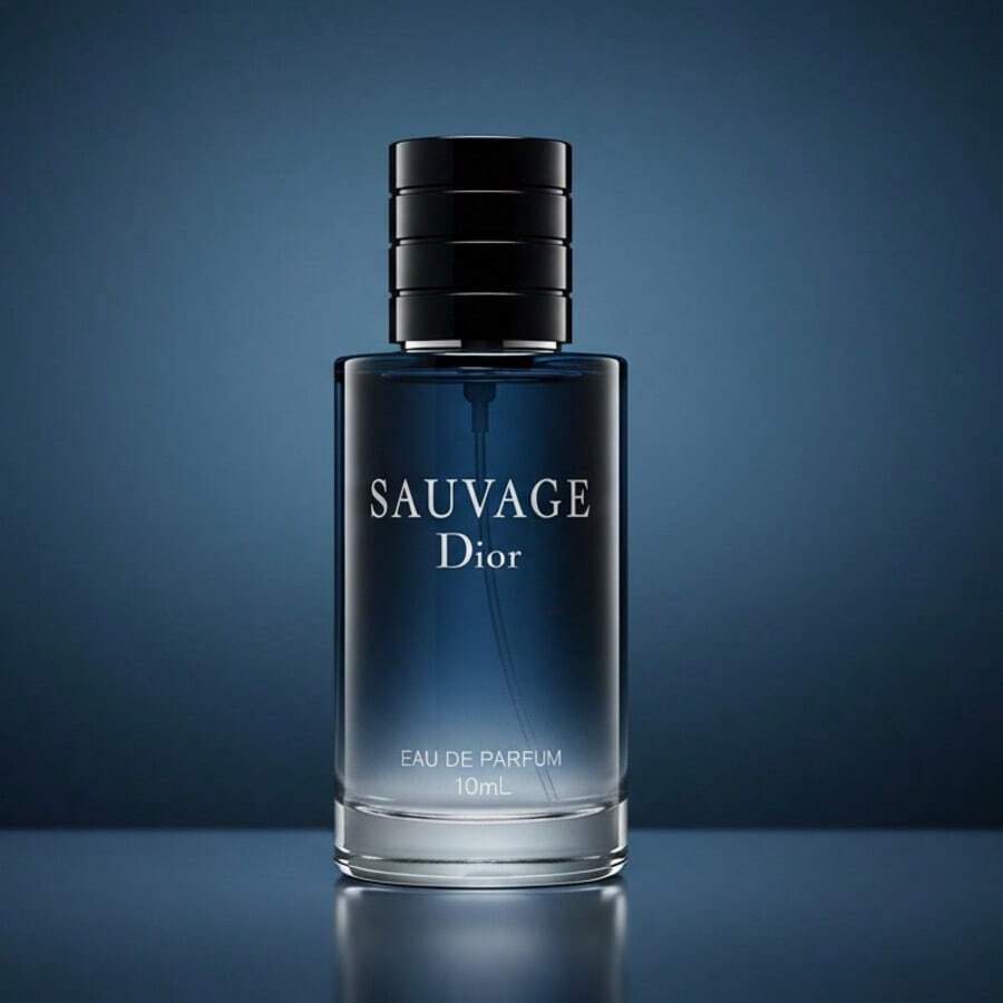 Dior Sauvage Eau De Parfum 0.33 Fl Oz (10 Ml) Travel Spray For Men – Long-Lasting Fresh Spicy Woody Cologne With Bergamot & Ambroxan – Portable Designer Mini Fragrance, Perfect For Travel, Gym & On-The-Go Use, Luxury Men's Scent Gift Idea - 清新香調 - 查看 1