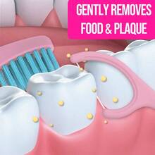 24 Pcs Easy Floss Brush, Mini Brush Disposable Toothbrushes With Floss, Travel Mint Toothbrush For On-The-Go Use, Pink & Blue - Multicolor - View 6