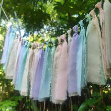 Multi-Color Chiffon Tassel Hanging Banners, Party Decorations & Photography Props - View 7
