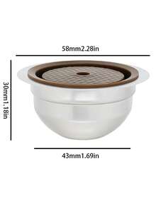 Stainless Steel Refillable Coffee Capsule Set, Reusable Pods Compatible With Home Espresso Machines - Silver - View 5