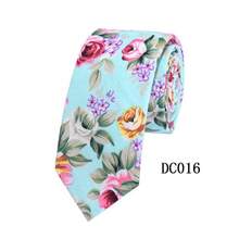 1 pièce Cravate élégante en satin à motif floral multicolore pour homme, convient pour les fêtes, les banquets, les tenues de voyage, cadeau de remise des diplômes - Bleu ciel - Voir 3