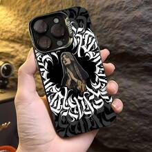 Mujer rezando, arte gótico en blanco y negro.funda de teléfono Fundas compatibles con ,Apple,VIVO,OPPO,,, y Honor.Fabricadas en silicona TPU,ofrecen protección contra golpes y caídas. - Negro - Ver 4