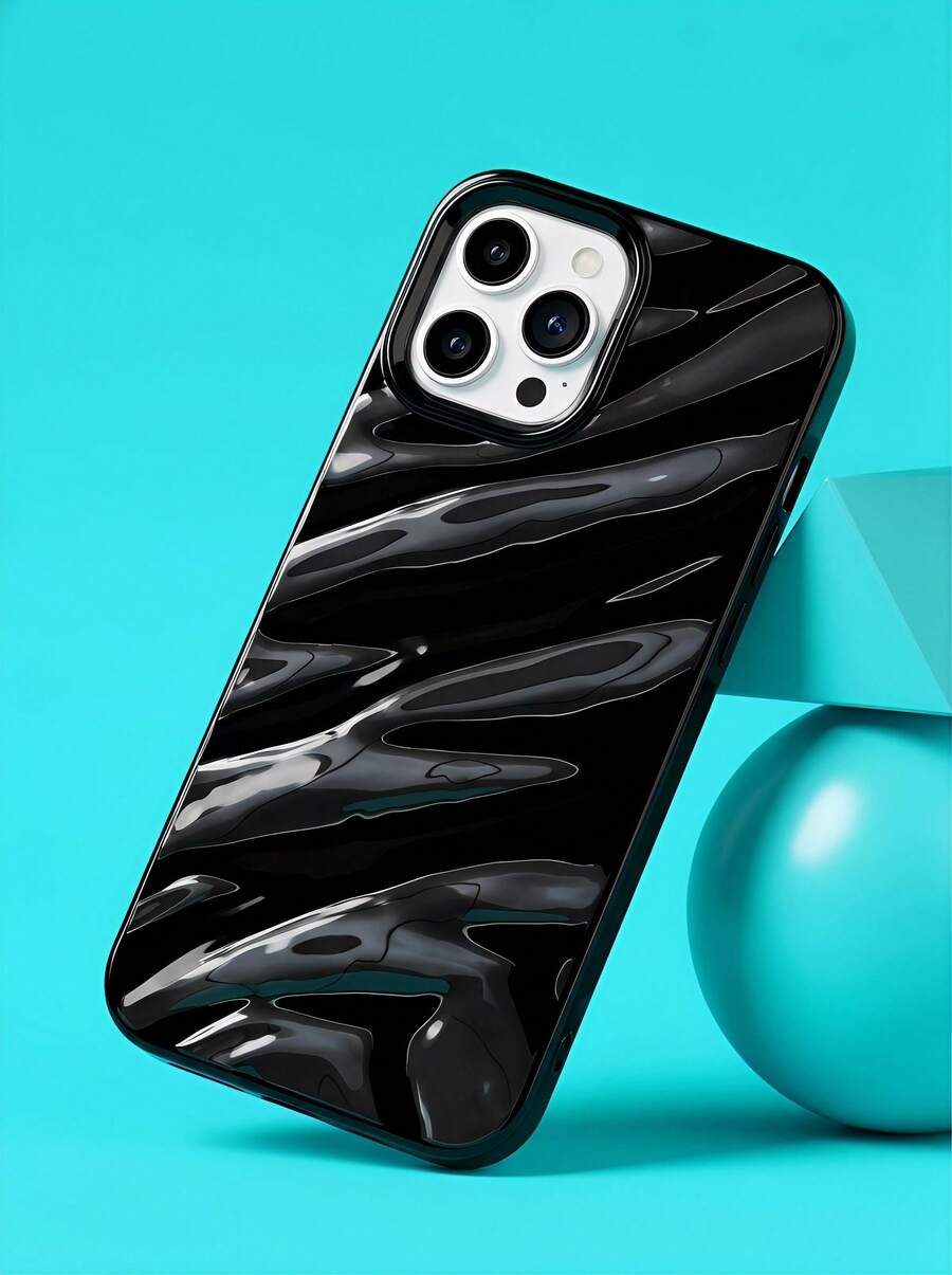 Ốp điện thoại thời trang tối giản màu đen, họa tiết lượn sóng 3D, tương thích với iPhone 17 Pro Max/17 Pro/17 Air/17/16 Pro Max/16/16 Pro/16 Plus/15/15 Pro Max/15 Pro/11/12/13/14 Pro Max/11 Pro/11 Pro Max/12 Pro/12 Pro Max/13 Pro/13 Pro Max/14 Pro/14 Pro Max, chất liệu mềm mại, kiểu dáng thanh lịch và sáng tạo, là món quà mùa xuân tuyệt vời.