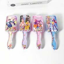 Kpop恶魔猎人K-POP女团方形气垫梳卡通通用梳子超吸睛长柄顺发梳，情人节礼物 - 彩色 - 查看 8