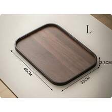 带把手的胡桃木托盘，可用于盛放食物、小吃、饮料、寿司、牛排、披萨、甜点、蛋糕、面包，也可用作早餐托盘、咖啡托盘、茶托盘、熟食板，斋月适用。 - 紫紅色 - 查看 5