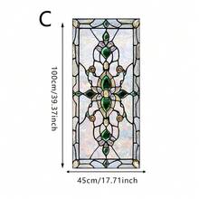1pc Colorful Abstract Art Glass Window Film, Retro Floral Pattern, Static Cling, Privacy Protection, Removable, Suitable For Living Room, Bedroom, Bathroom, Glass Doors, Home Decor, Beautify Interior, Window Sticker Art - Multicolor - View 14