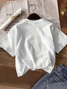 Vintage T-Shirt With A Fun Dog Motif, Loose Fit, For Summer - White - View 2