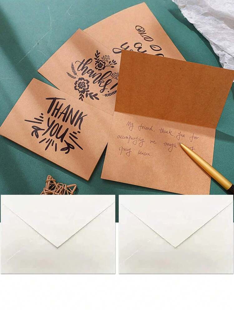 Bộ 6 thiệp chúc mừng Lễ Tạ ơn/Sinh nhật vẽ màu nước kèm phong bì - Bộ - Xem 6