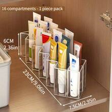 1pcTransparent Tube Organizer, Fish-Style Acrylic Holder For Ointments, Toothpaste & Cosmetic Tubes - Transparent - View 5