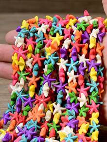 Cuentas de estrella de mar turquesa coloridas para hacer joyas. 37 piezas de cuentas para pulseras, collares y tobilleras DIY. Estilo bohemio de playa para primavera y verano. - Multicolor - Ver 6