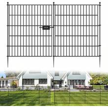 5 Panels No Dig Decorative Outdoor Garden Fence Yard, 32 In(H) X 23.6 Ft(L) Animal Barrier Fencing Rustproof Metal Wire Panel Border Dog, Rabbits, And Patio Temporary Ground Stakes - 5 Panels- 32 In(H) X11.8 Ft(L) With Gate - View 11