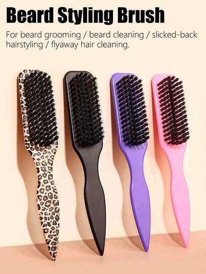 Unscented Multipurpose Hair/Beard Brush, Professional Styling Comb. Gradient Color Design Combines Hair Care And Cleaning Functions. Smooth Bristles Suitable For Thick And Thin Hair. Ideal For National Day, Bathroom Use, Scalp Massage, Back-To-School, Travel And Daily Life. Also A Great Gift For Family And Friends.