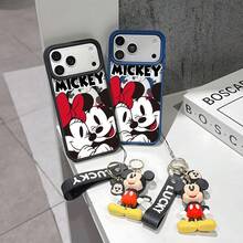 This Disney Mickey Mouse Pattern Lanyard Phone Case Features A Strong Magnetic Closure And Full Coverage Of Acrylic And TPU Material. It's Shockproof, Lightweight, And Suitable For IPhone17/16/11/13/15/15 Plus/15 Pro/15 Pro Max/12/14 Pro Max/11 Pro Max/12 Pro/12 Pro Max/13. It's A Popular Birthday Gift, Business Gift, Durable, Stain-Resistant, And Fingerprint-Resistant New Phone Case For Men And Women. It Also Includes A Mickey Mouse Phone Case And Mickey Mouse Doll Bracelet. Compatible With SamsungGalaxy S20, S21, S22, S23, And S24 Series. It's The Perfect Gift For Friends And Family. This Stylish Phone Case Is Fun, Lightweight, And Durable. IPhone17 Pro Max Phone Case, Minnie Phone Case. - Trong sáng - Xem 2