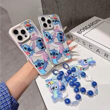 This Disney Stitch Pattern Lanyard Phone Case Features A Super-Strong Magnetic Closure And Full Coverage Of Acrylic And TPU Material. It's Shockproof, Lightweight, And Suitable For IPhone17/16/11/13/15/15 Plus/15 Pro/15 Pro Max/12/14 Pro Max/11 Pro Max/12 Pro/12 Pro Max/13. It's A Popular Birthday Gift, Business Gift, Durable, Stain-Resistant, And Fingerprint-Resistant New Phone Case For Men And Women. It Also Includes A Stitch Phone Case And Stitch Doll Bracelet. Compatible With SamsungGalaxy S20, S21, S22, S23, And S24 Series. It's The Perfect Gift For Friends And Family. This Stylish Phone Case Is Fun, Lightweight, And Durable. IPhone17 Pro Max Phone Case, Angel Phone Case. - 粉色 - 查看 8
