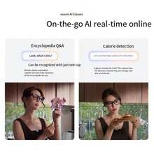 Kính thông minh Xiaomi (MI): Quét mã để thanh toán, điều khiển thiết bị thông minh, chụp ảnh, gọi video, trọng lượng nhẹ, chống nước, dịch thuật hỏi đáp. Phiên bản tiêu chuẩn kính thông minh Xiaomi, màu đen. - Xem 5