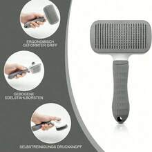 1 lược chải lông tự làm sạch chỉ với một nút bấm - Xám - Xem 1