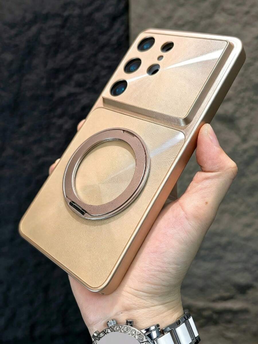 Funda de teléfono magnética de lujo con armadura Aurora para Samsung Galaxy S26 Ultra, S25 Ultra, S24 Ultra, soporte giratorio de 360°, carga inalámbrica, carcasa dura resistente a golpes