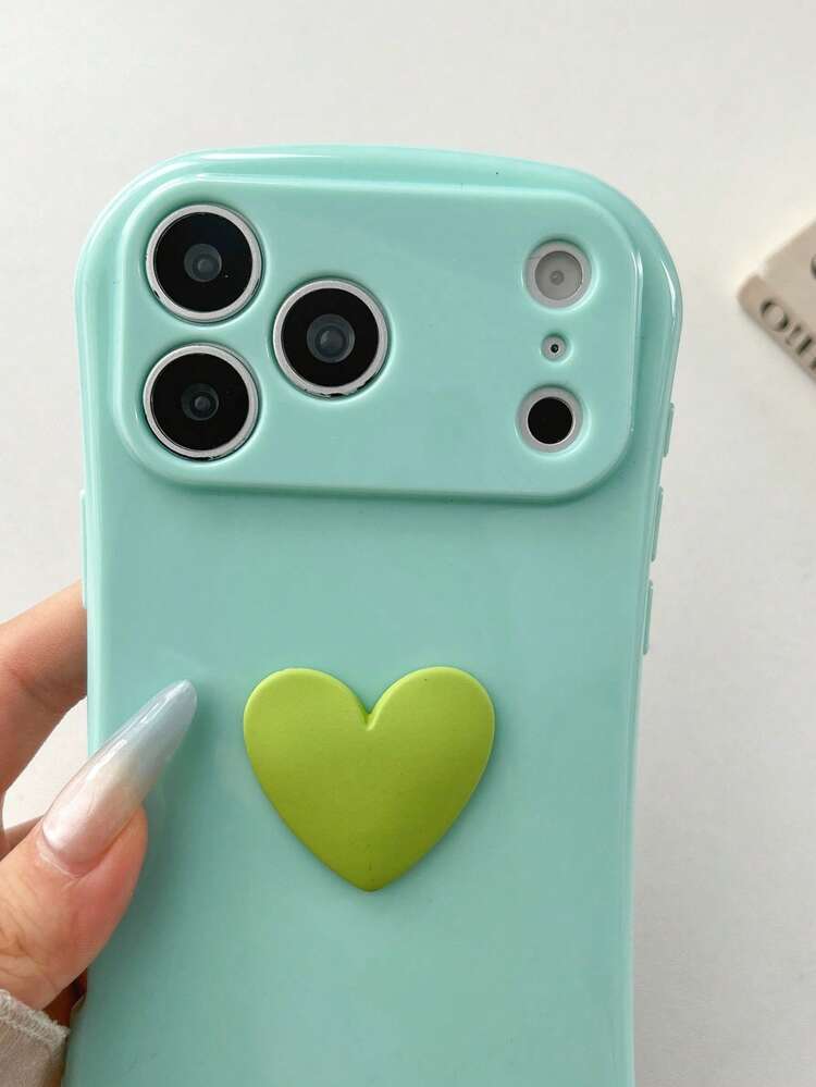 Basic Phone Cases - Corazón amarillo en 3D - Añade 4