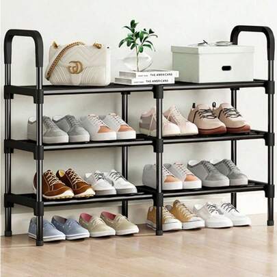 2-8 Tier Double Row Shoe Rack, Easy Assembly, Space-Saving Storage Solution, Super Load-Bearing Capacity, Practical Storage Shelf, Suitable For Entryway, Dorm, Living Room, Bedroom And Home Decor, Suitable For Both Men And Women, Great Gift Idea Especially For Mother's Day