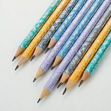 5支/20支装新款印花装饰铅笔，设计精美，带橡皮擦，适用于办公室、学校等多种场合，是绘画、书写、素描的理想之选，也是精致的小礼物。 - 套裝 - 查看 10