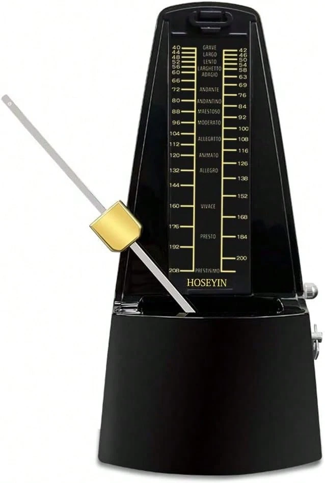 HOSEYIN Mechanical Metronome, Universal Metronome For Piano, Guitar, Violin,Drums And Other Instruments (Classic Black) - ColorA - View 1