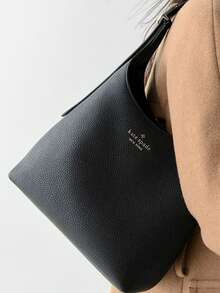 KS 454 Series Crossbody Bag In Signature Leather With Kate Spade Charm Shoulder Bag Hobo Purses with Adjustable Strap - 黑色 - 查看 2