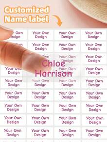 1-240 PCS Custom Personalized Name Labels, Waterproof & Oil Proof Stickers In Various Sizes. Ideal For Rental Space Organization, Seasonal Sorting, Camping Gear Classification, Employee Supplies & Office Equipment Management, Helps Improve Work Efficiency. - Multicolor - View 1
