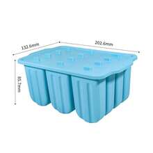 1 pieza/12 moldes para paletas, molde de silicona de liberación fácil para hacer paletas de hielo DIY, molde para helados con tapa, molde para paletas - Multicolor - Ver 10