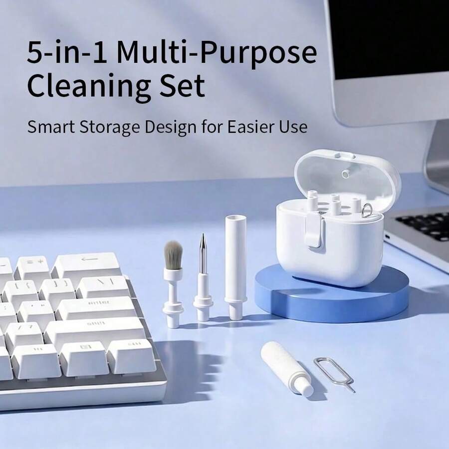 5-In-1 Multi-Functional Electronic Product Cleaning Kit, Suitable For Cleaning Apple Earphones, Phones, Cameras And Various Electronic Devices
