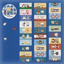Cute Cat & Corgi Food Label And Washi Tape, Glitter Cartoon Animal Index Stickers Suitable For Diary, Planner, Decoration And DIY Crafts - Color - View 8