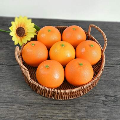 10/3/1pc Artificial Orange, Autumn Decor, Artificial Fruit, Fake Fruit, Realistic Orange, Suitable For Home Kitchen Decor, Photography Props, Artificial Plants, Creative Realistic Orange Room Dorm Home Decor