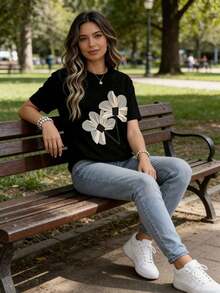 Women T-Shirts - Black - View 3