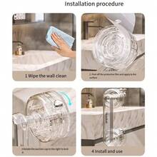 Asa de puerta con ventosa sin taladro y extraíble, asa de empuje y tracción resistente al agua y reutilizable para puerta corrediza de baño, gabinete de cocina, refrigerador, puerta de ducha, armario, barra de agarre para puerta sin adhesivo antideslizante para mejoras del hogar, reemplazo de perilla de puerta transparente de alta resistencia - Multicolor - Ver 11