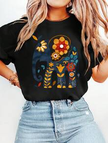Women T-Shirts - Black - View 12