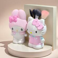 SANRIO Large Capacity 15-Slot Makeup Brush Holder, Featuring Hello Kitty And Melody Patterns, Cute Desktop Storage For Girls And Students, Perfect Gift! - Multicolor - View 3