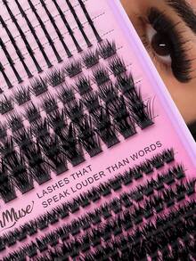 Fengxiu Eyelash 1360 piezas/680 piezas Kit de racimos de pestañas con rizo D, racimos de pestañas DIY, racimos de pestañas de volumen ruso, pestañas postizas suaves y cómodas, kit de pestañas de larga duración, perfecto para principiantes y expertos, fácil de hacer en casa - DD - Ver 7