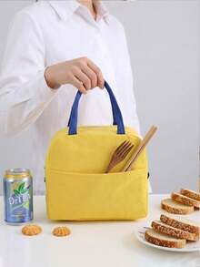 Tas Bekal Makan Siang Motif Bebek Kuning Lucu, Kotak Bekal Genggam dengan Resleting, Tas Bekal Makan Siang Berinsulasi Multifungsi dengan Lapisan Aluminium Foil, Tas Organizer Kosmetik Perlengkapan Mandi Kapasitas Besar untuk Perjalanan, Tas Bekal Makan Siang Berinsulasi Tertutup Multifungsi, Tas Penyimpanan Multifungsi, Cocok untuk Perjalanan Kerja, Piknik, Berkemah, Hadiah untuk Semua Orang - MultiWarna - View 5