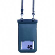 Tteoobl IPX8 Waterproof Inflatable Cotton Phone Pouch, Touch Screen Dry Bag Suitable For Swimming, Diving, Beach, Compatible With IPhone And All Phones Under 7 Inches - Dark Green - View 4
