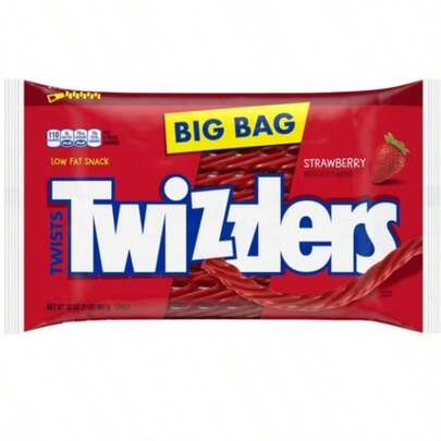 Frito-Lay Twizzlers Strawberry Twists Licorice Style Chewy Candy 32 Oz Big Bag – Sweet Fruity Candy, Party Size