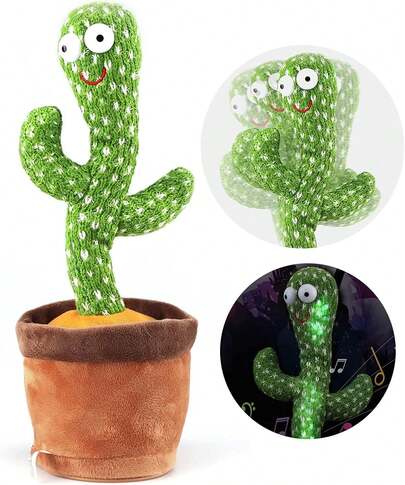 2026 Hot Spring Summer Starhig Dancing & Talking Cactus Toy, Wriggle Singing Mimicking Cactus, Repeats What You Say, Singing Dancing Recording With LED Lights, Infant Toddler & Home Daily Companionship