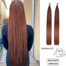 2 pièces/paquet (avec outil) Extensions de cheveux au crochet droits de 24 pouces, fibres synthétiques résistantes à haute température pour tresses au crochet. Conçu pour un tressage facile avec des cheveux longs et droits, convient pour la décoration de cheveux de la Coupe du monde - Multicolore - Voir 16