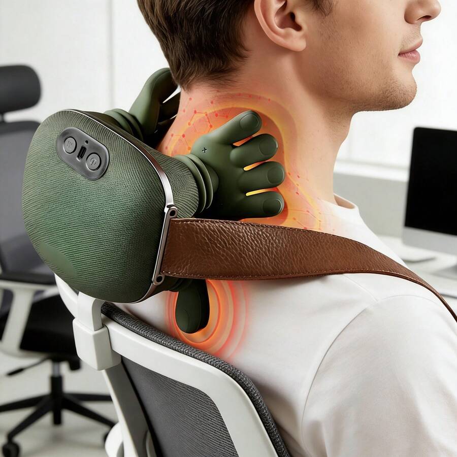 8-Claw Portable Deep Tissue Massager- Finger Press Design For Neck, Back, Shoulders& Legs- USB Rechargeable Relaxation Tool - 查看 1