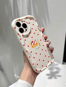 蛋糕点状印花奶油纹理波浪边亮面喷漆防摔手机壳，兼容 17 Pro/17 Air/17/17 Pro Max/16/11/16 Pro/16 Plus/16 Pro Max/16 e/15 Pro Max/13/14/12/XS/XR/7G/8P，兼容三星 Galaxy 11/12 Pro/12/12 X/13 Pro/14 Pro/15 Pro/X3 Pro，兼容 Redmi 10/9/Note9/12c/Note11 Pro/Note8 Pro/9C/9a - 彩色 - 查看 3