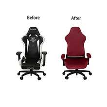 SARAFLORA - Fundas elásticas para sillas de juegos lavables para sillón silla giratoria silla de juegos silla de computadora color burdeos XL - Borgoa - Ver 6