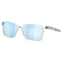 Oakley Exchange Sun Eyeglass |  | Men Sunglasses - Polished Clear / Prizm Sapphire - View 1