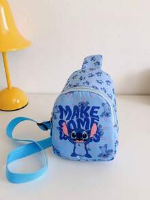 Disney Túi đeo hông mini, túi đeo ngực thời trang cho trẻ em, ví cho bé gái, ví đựng tiền xu hình Stitch hoạt hình, túi đeo vai chéo đựng đồ chơi, túi du lịch, quà tặng ngày lễ - Nhiều màu - Xem 17